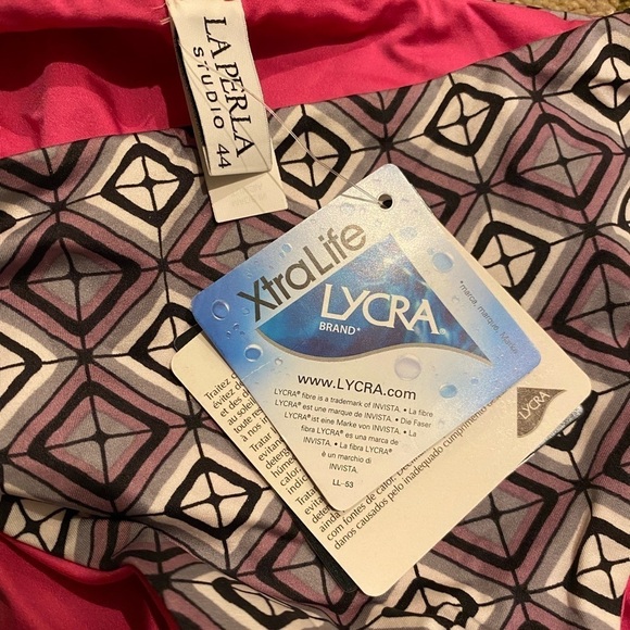 La Perla Bikini Bottom NWT Pink Gray Black Size 8 - Picture 9 of 10